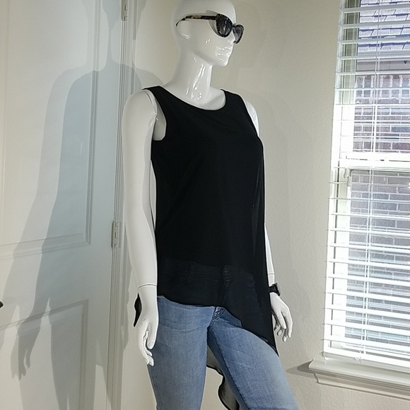 Saks Fifth Avenue Sleeveless Sheer Top - Picture 6 of 13